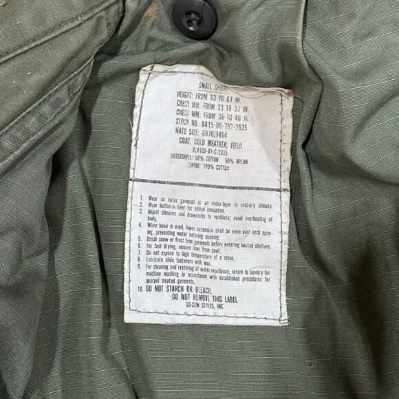 Vintage U.S. Army M-65 Field Jacket – Size Small Short - Picture 5 of 5